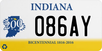 IN license plate 086AY