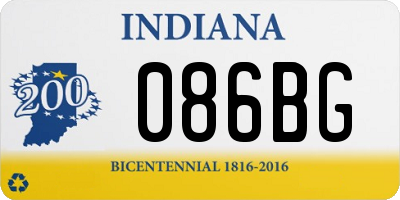 IN license plate 086BG