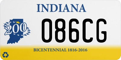 IN license plate 086CG