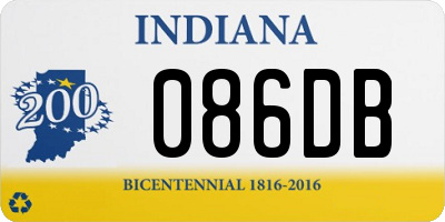 IN license plate 086DB