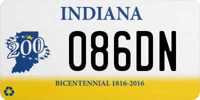 IN license plate 086DN