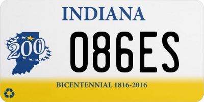 IN license plate 086ES