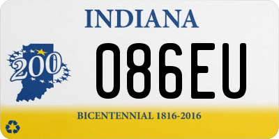 IN license plate 086EU