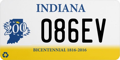 IN license plate 086EV