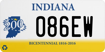 IN license plate 086EW