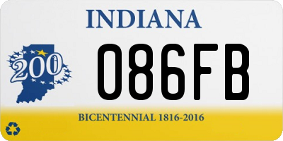 IN license plate 086FB