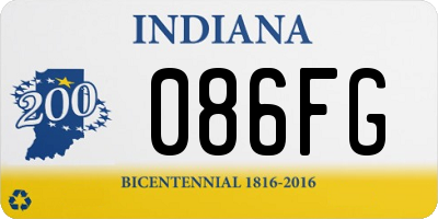 IN license plate 086FG