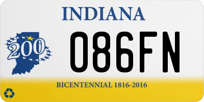 IN license plate 086FN
