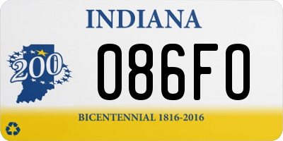 IN license plate 086FO