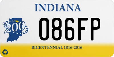 IN license plate 086FP