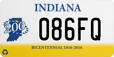 IN license plate 086FQ