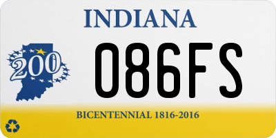 IN license plate 086FS