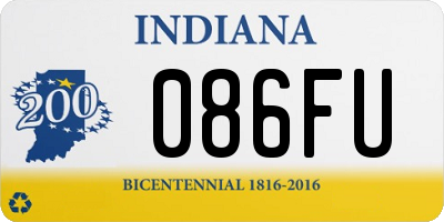 IN license plate 086FU