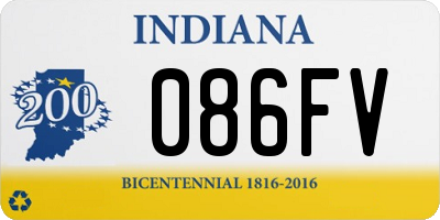 IN license plate 086FV