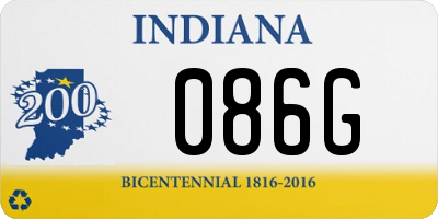 IN license plate 086G