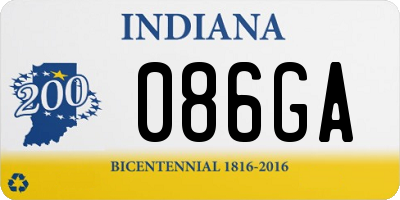 IN license plate 086GA