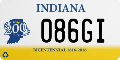 IN license plate 086GI
