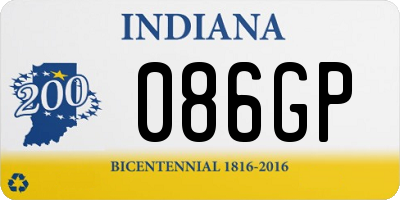 IN license plate 086GP