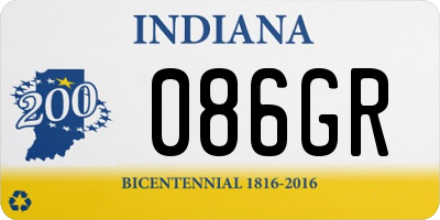 IN license plate 086GR