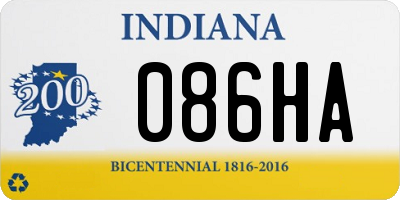 IN license plate 086HA