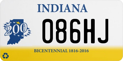 IN license plate 086HJ