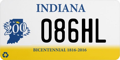 IN license plate 086HL