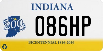 IN license plate 086HP