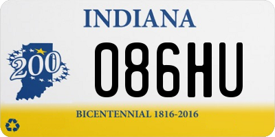 IN license plate 086HU