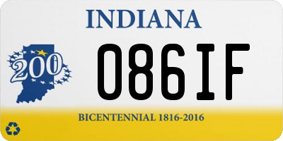 IN license plate 086IF
