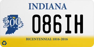 IN license plate 086IH