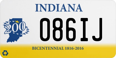 IN license plate 086IJ