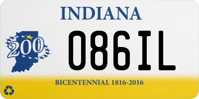 IN license plate 086IL