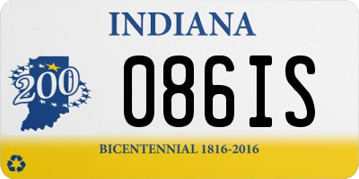 IN license plate 086IS