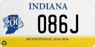 IN license plate 086J