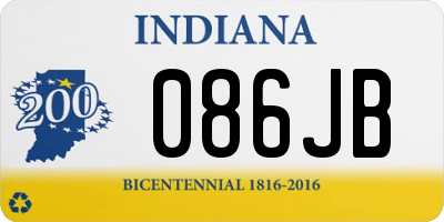 IN license plate 086JB