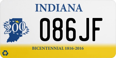 IN license plate 086JF