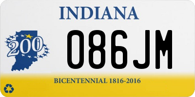 IN license plate 086JM