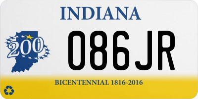 IN license plate 086JR