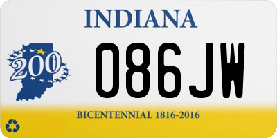 IN license plate 086JW