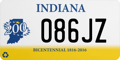 IN license plate 086JZ