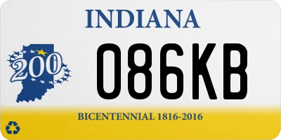 IN license plate 086KB