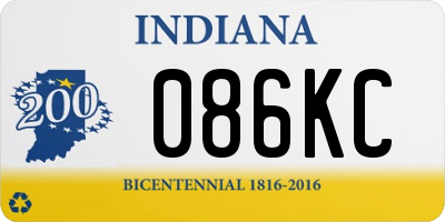 IN license plate 086KC