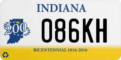 IN license plate 086KH