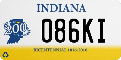 IN license plate 086KI