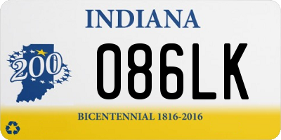 IN license plate 086LK