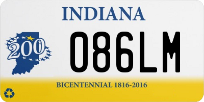 IN license plate 086LM