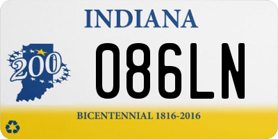 IN license plate 086LN