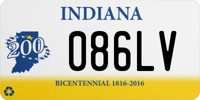 IN license plate 086LV