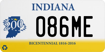 IN license plate 086ME