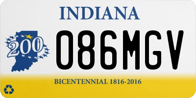 IN license plate 086MGV